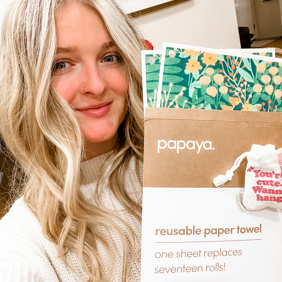 Papaya Reusable Paper Towels – Grey Boxer
